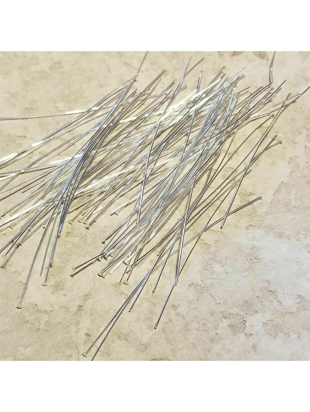 Extra Long Sterling Silver Plated Brass 4" 100mm Head Pins 21g Findings 10 pcs